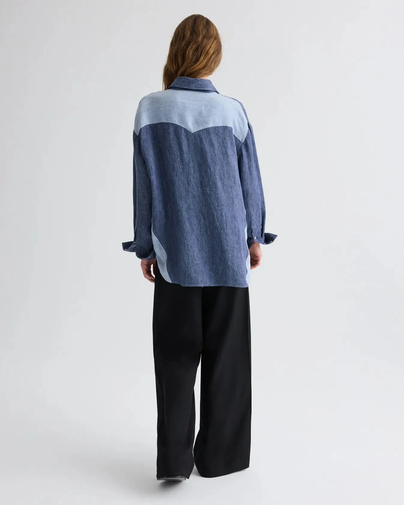 Austin Shirt in Washed Hemp Denim sold by Curio product image thumbnail 5