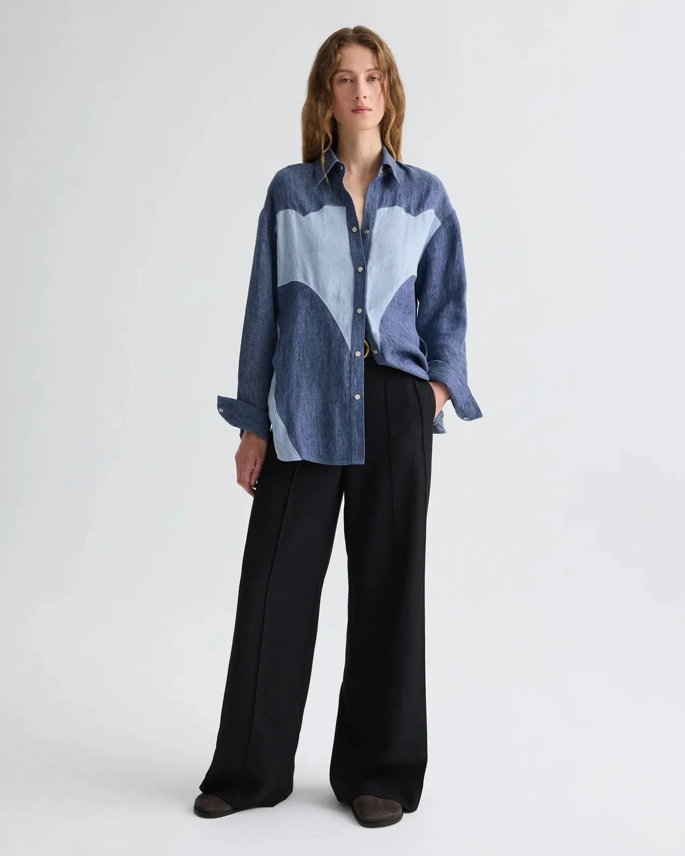 Austin Shirt in Washed Hemp Denim sold by Curio product image thumbnail 2