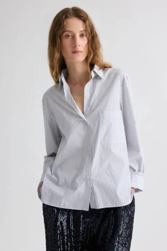 Next Morning Shirt Midnight-White sold by Curio