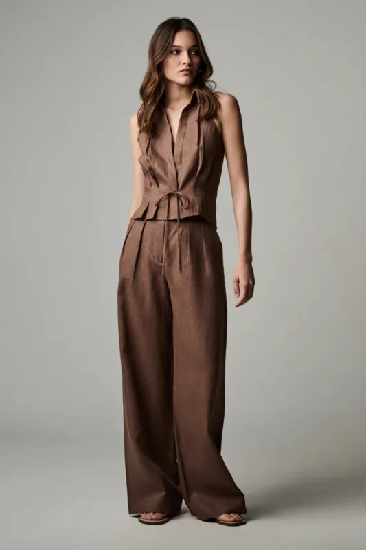 Alina Pant Chocolate sold by Curio