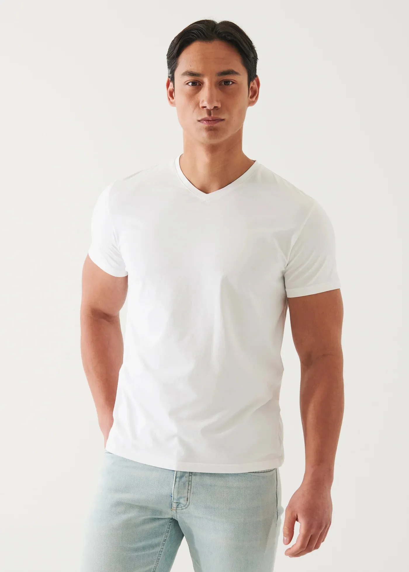 Pima Cotton Stretch V-Neck T-Shirt sold by Curio product image thumbnail 3