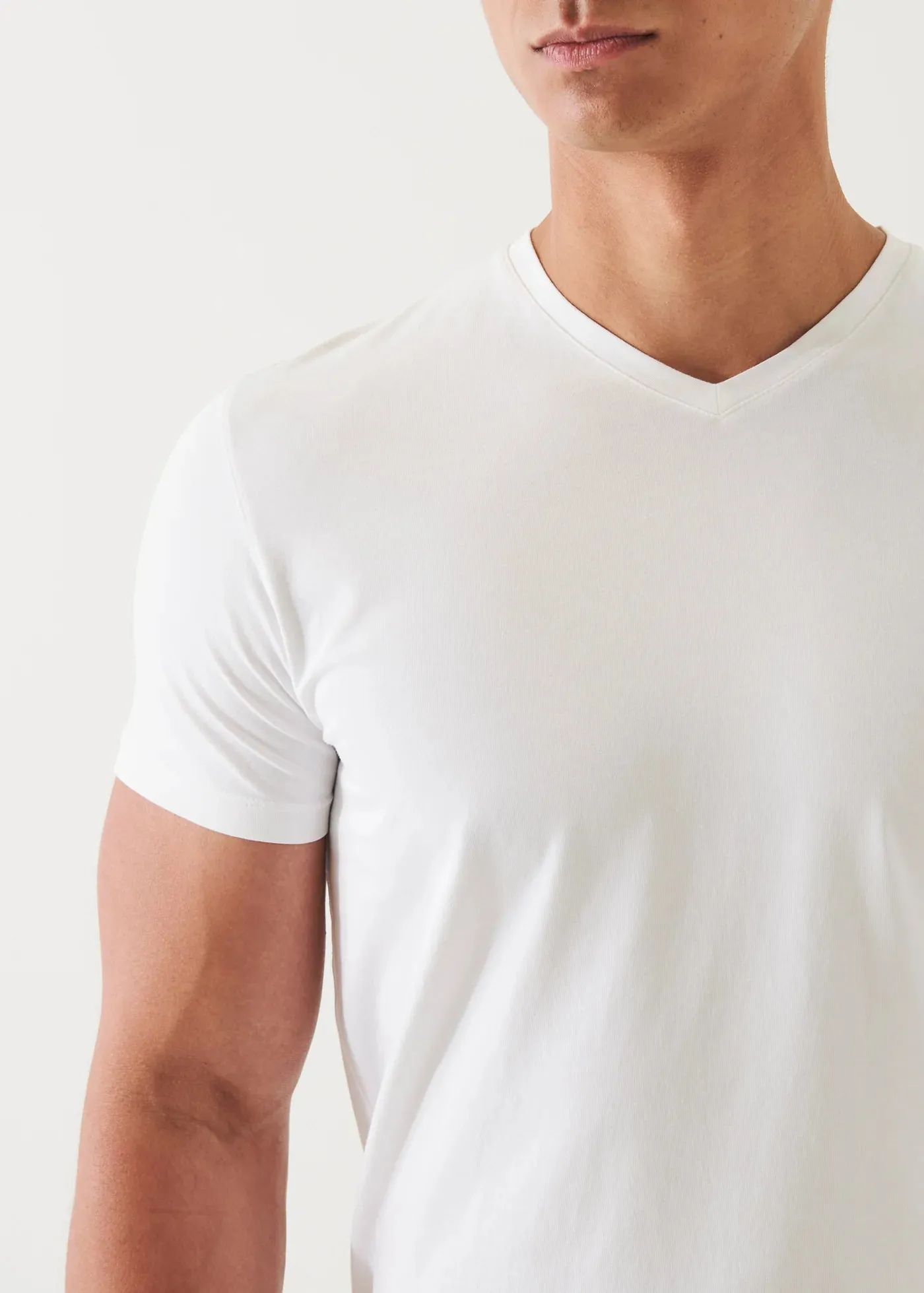Pima Cotton Stretch V-Neck T-Shirt sold by Curio product image thumbnail 4