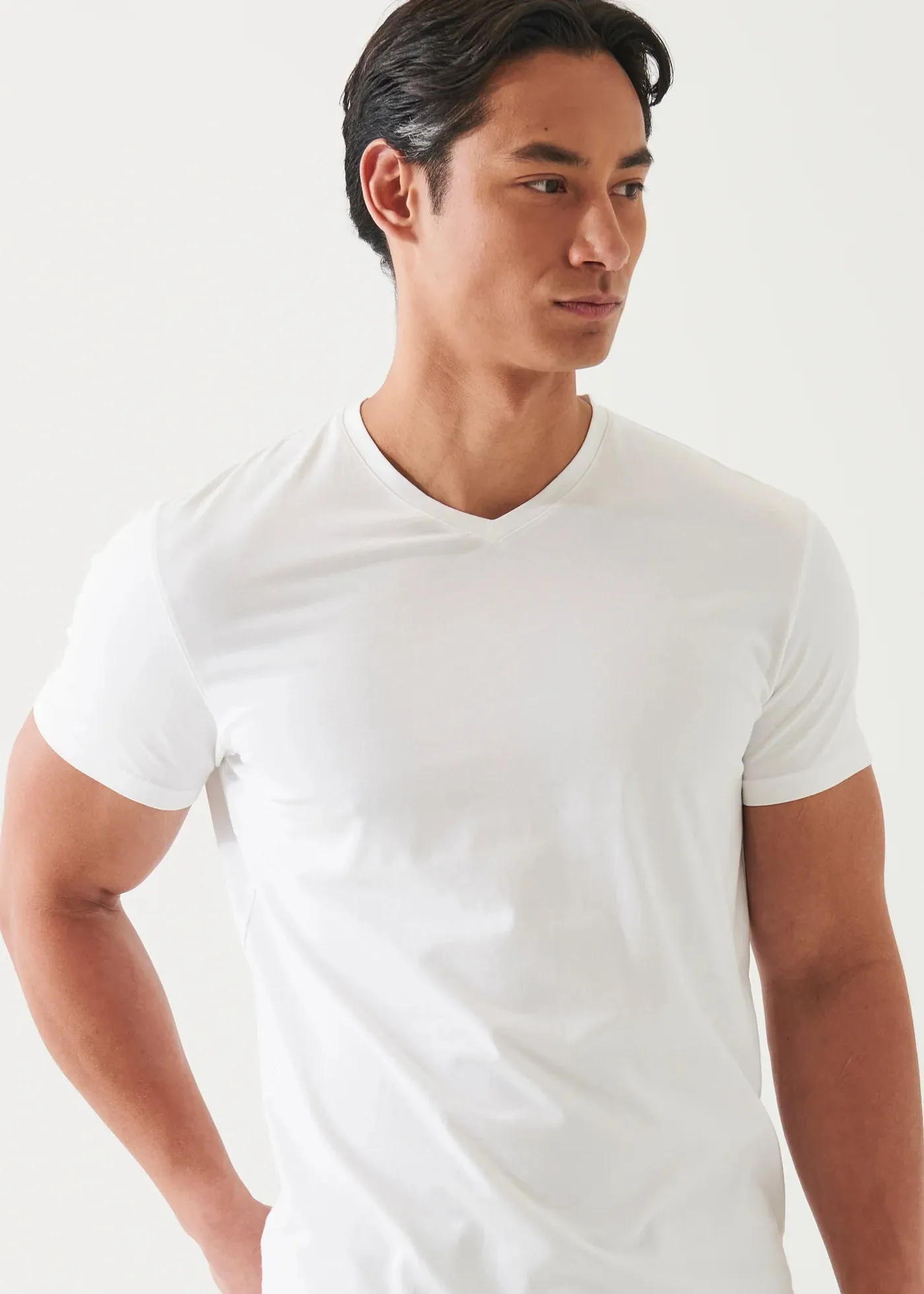 Pima Cotton Stretch V-Neck T-Shirt sold by Curio product image thumbnail 2