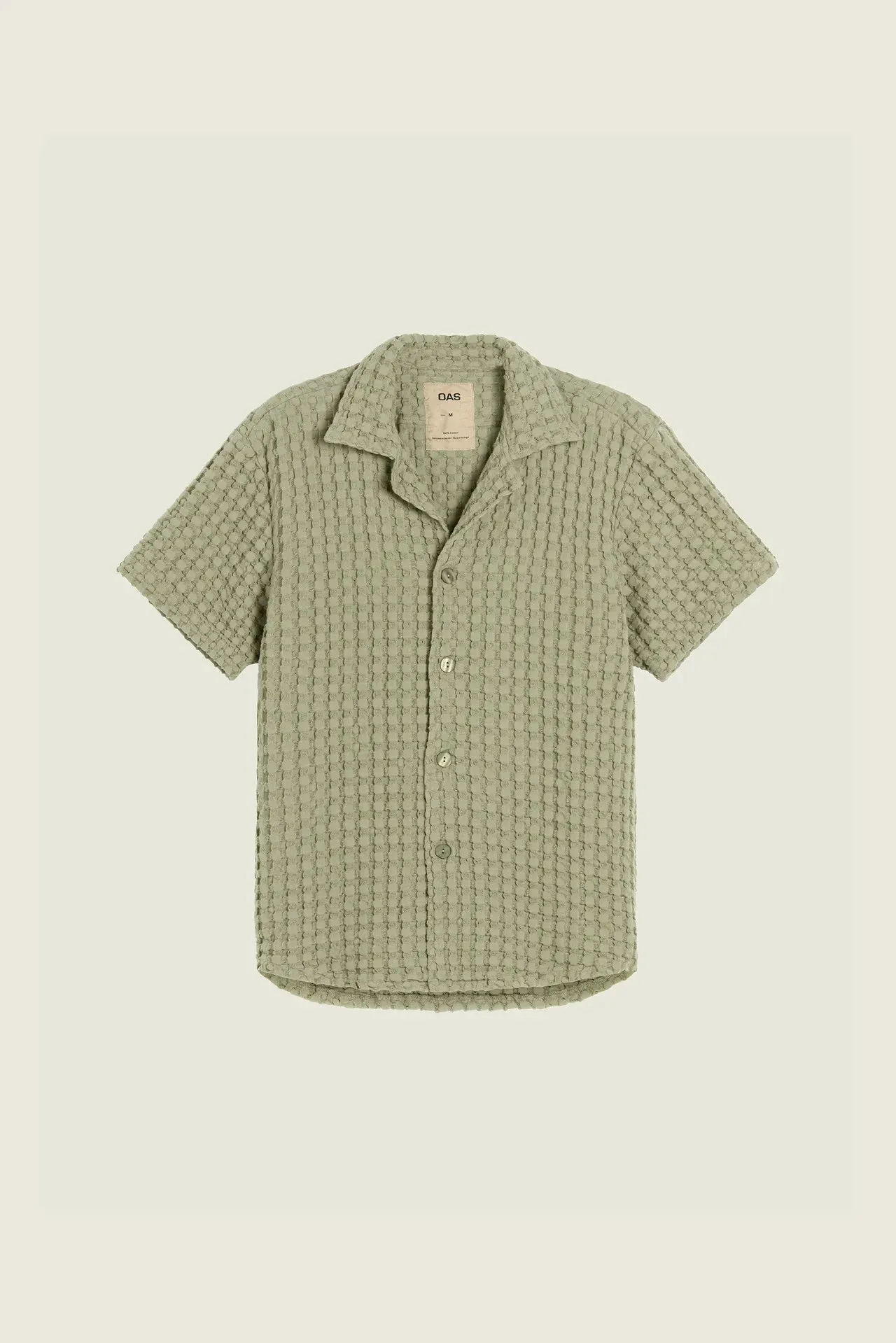 Dusty Green Cuba Waffle Shirt sold by Curio product image thumbnail 5