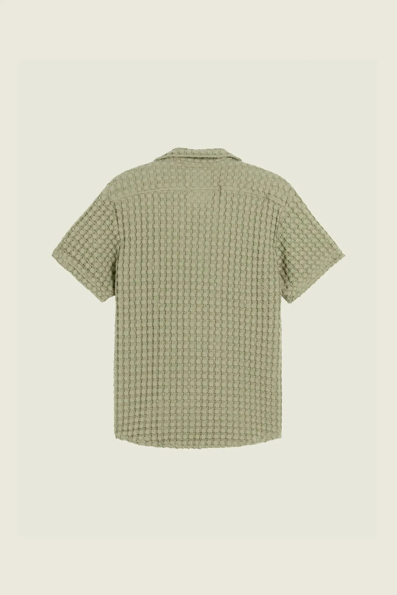 Dusty Green Cuba Waffle Shirt sold by Curio product image thumbnail 3