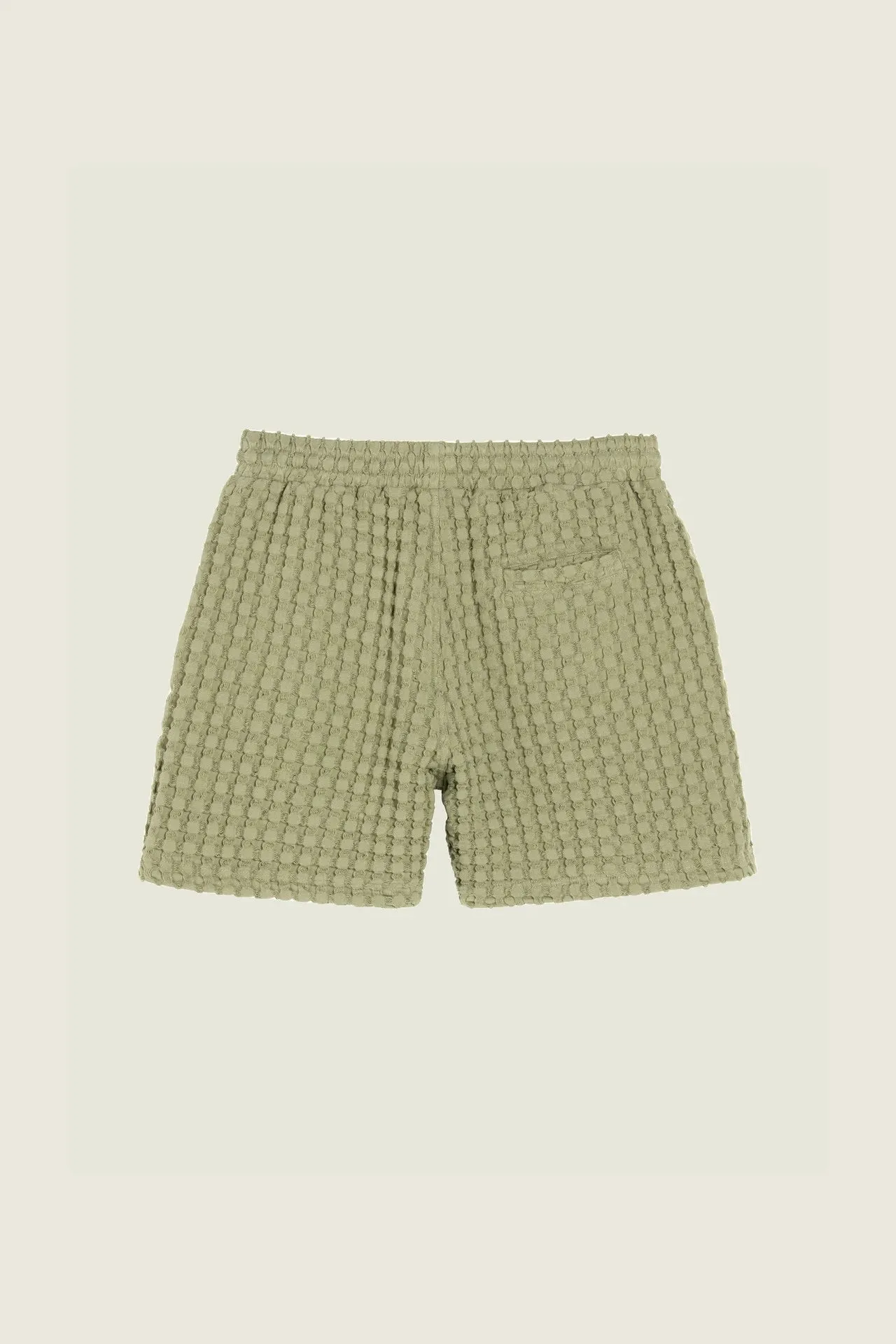 Dusty Green Porto Waffle Shorts sold by Curio product image thumbnail 4