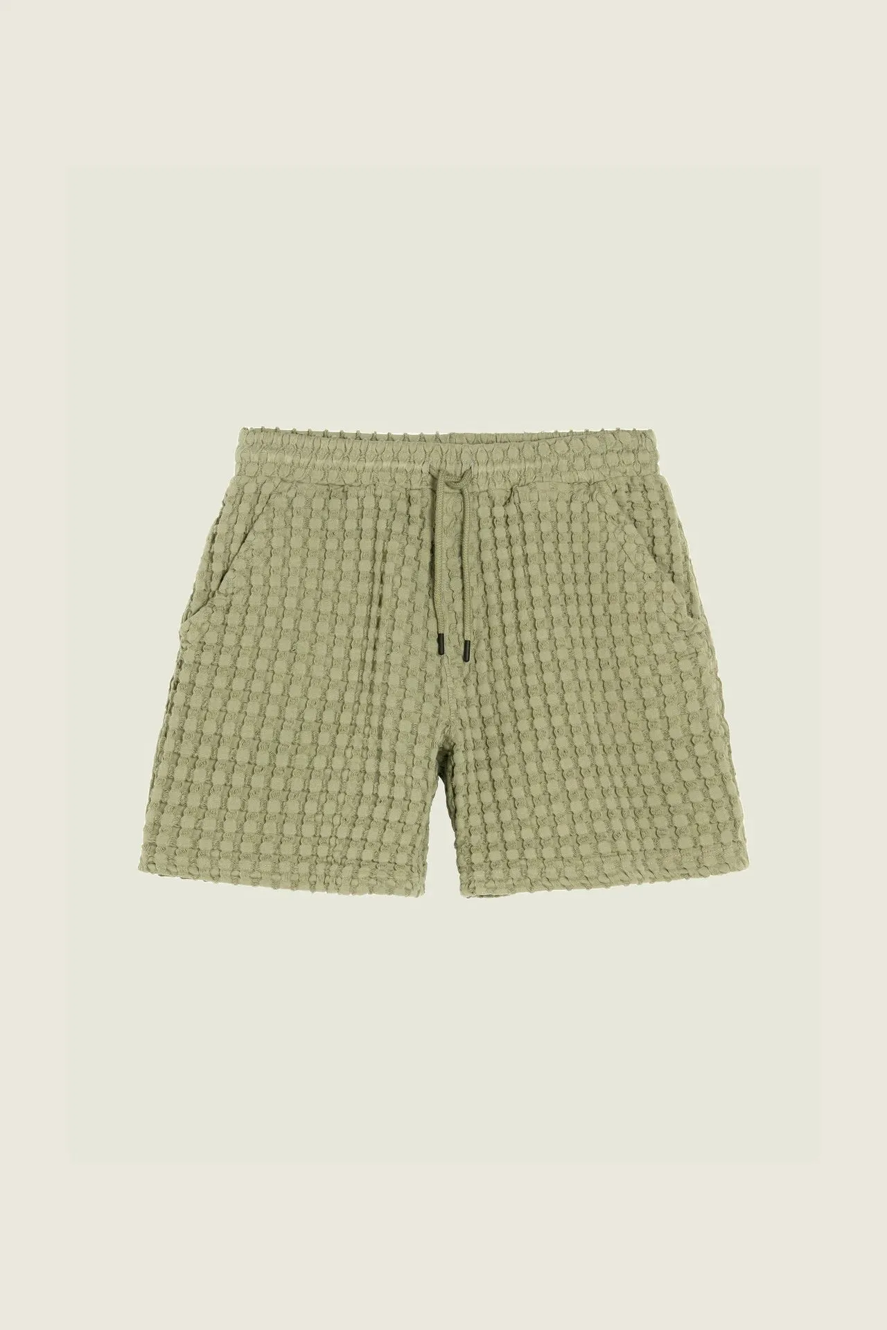 Dusty Green Porto Waffle Shorts sold by Curio product image thumbnail 5
