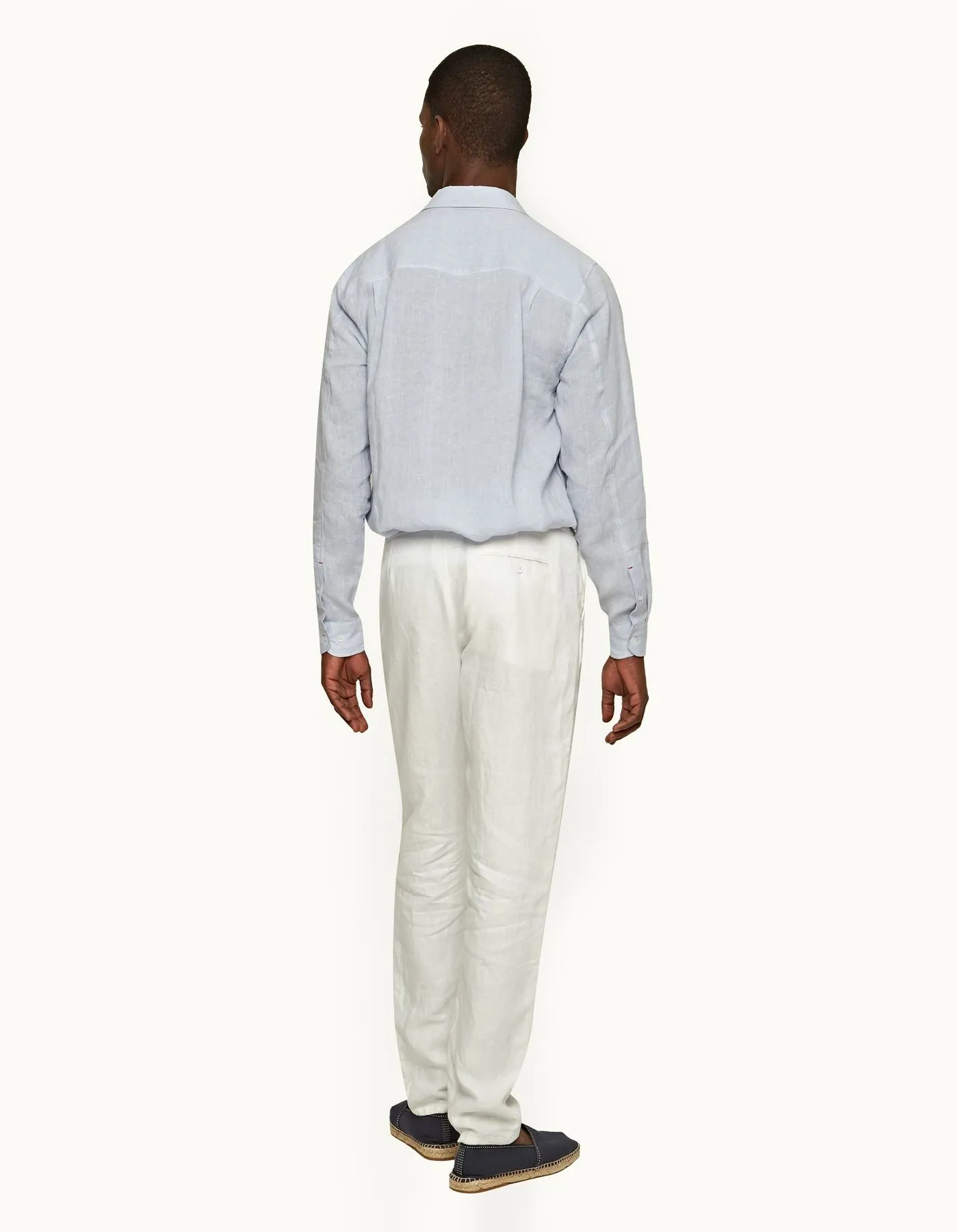 Griffon Linen White Pants sold by Curio product image thumbnail 2
