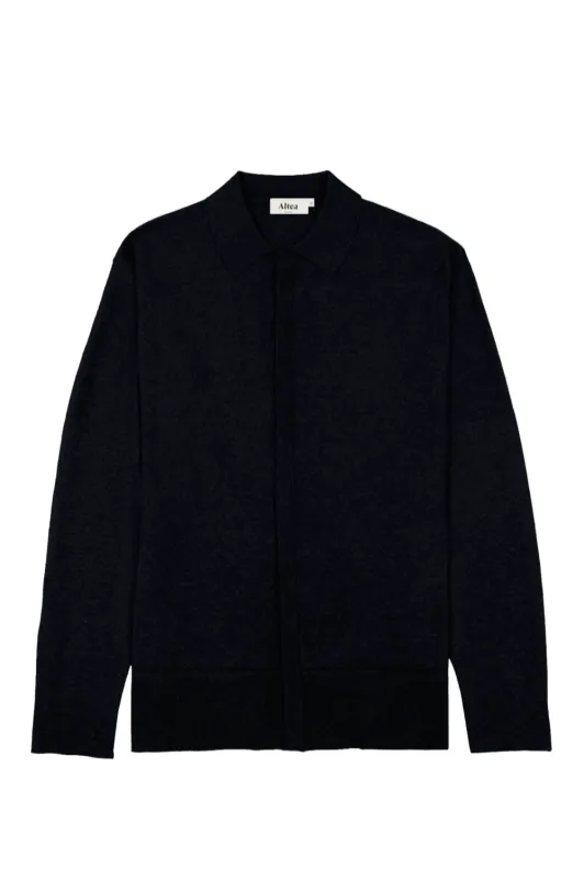 Camicia Maglia Rasata Navy sold by Curio