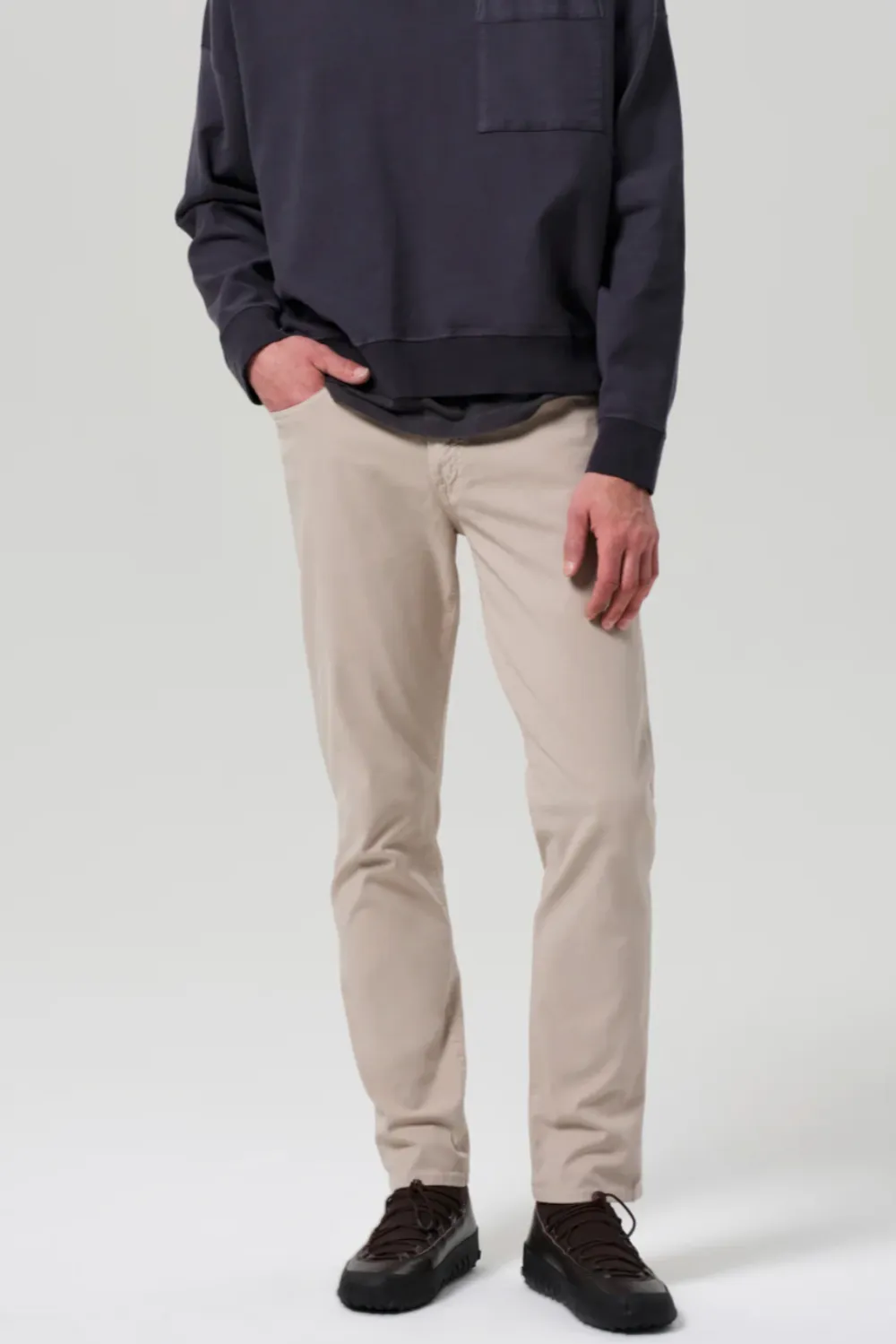 Gage Slim Straight Italian Canvas In Wheat sold by Curio