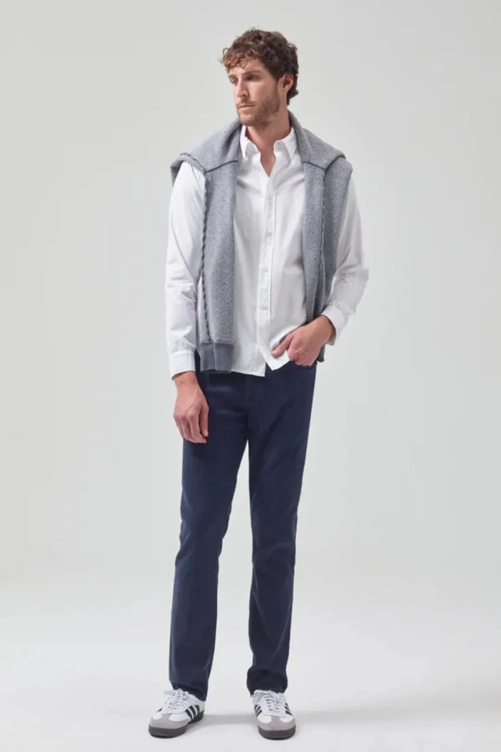 Gage Slim Straight Stretch Linen sold by Curio