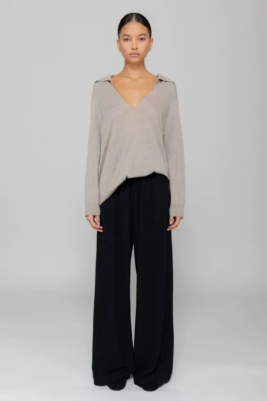 Lauren Pleated Pocket Pant Black sold by Curio