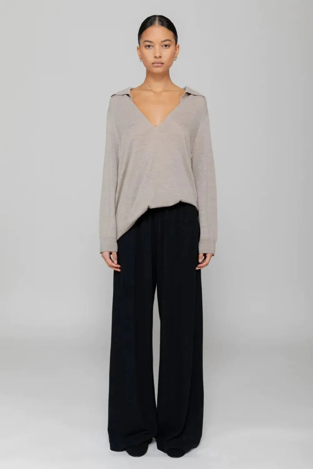 Lauren Pleated Pocket Pant Black sold by Curio