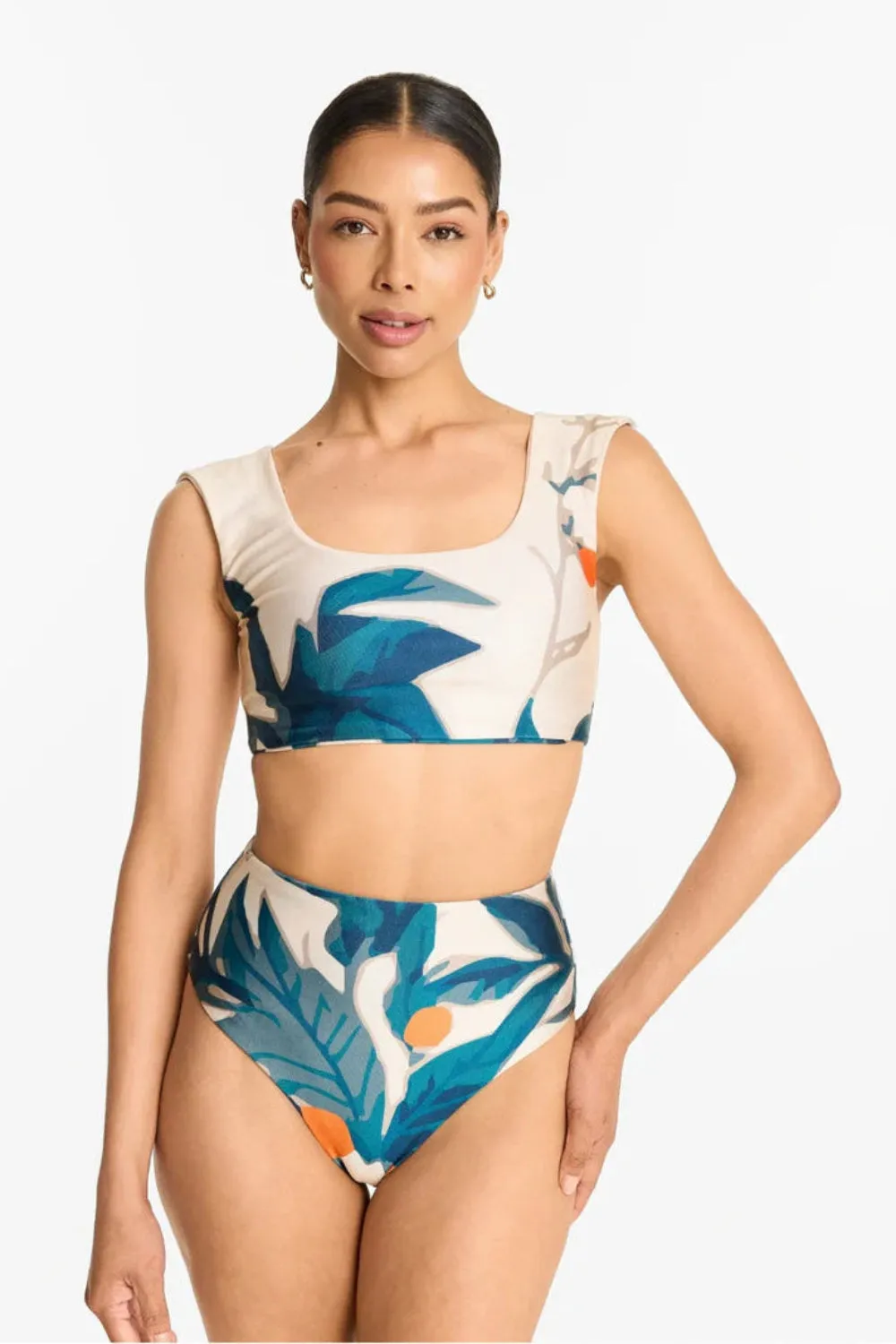 Cayla Swim Zest Navy sold by Curio