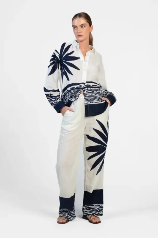 Tova Pants Baya Navy sold by Curio