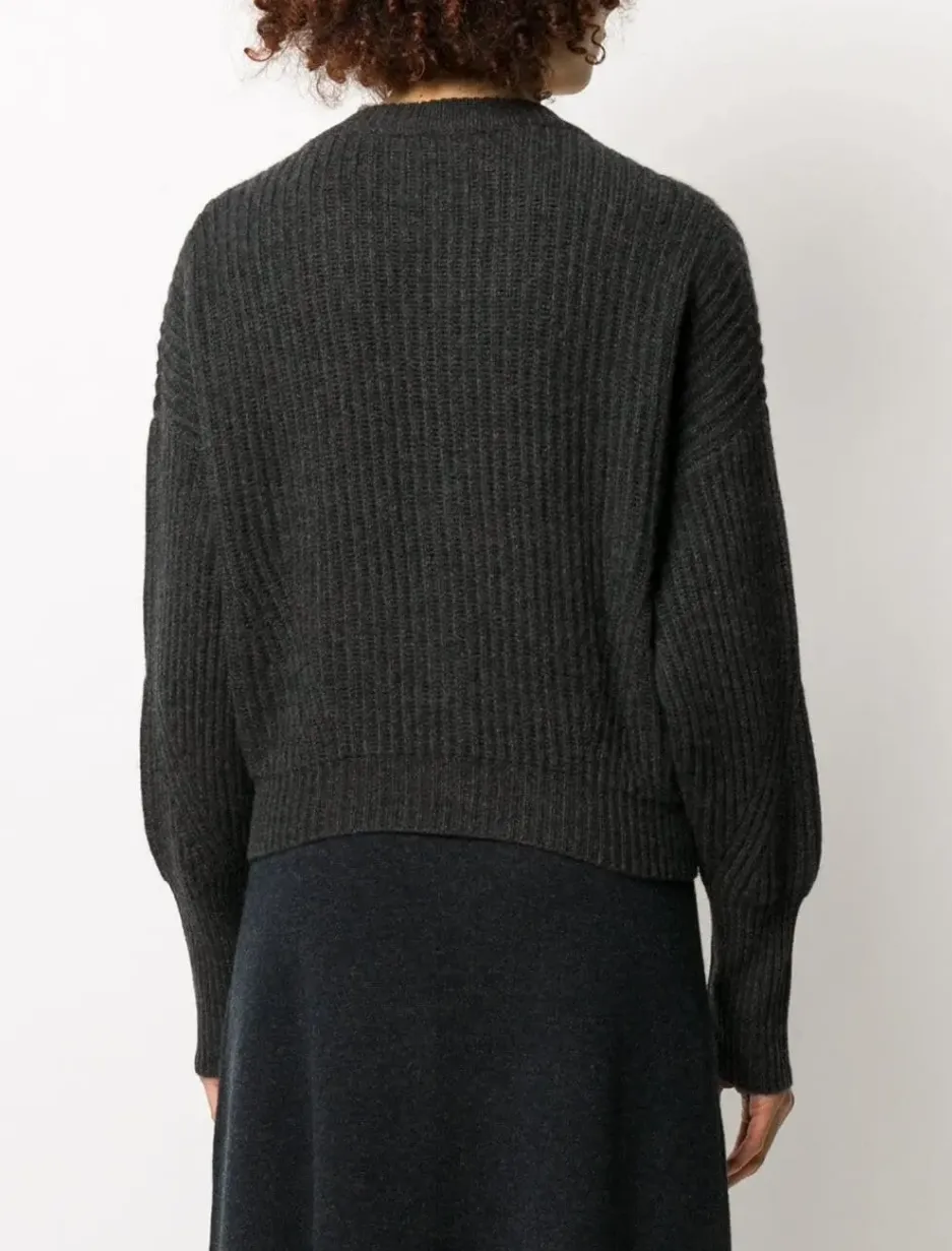 Monaco Short Ribbed Cardigan Charcoal sold by Curio product image thumbnail 4