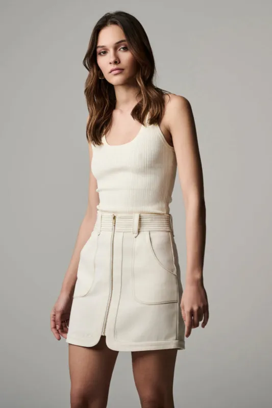 Violet Knit Tank Ivory sold by Curio