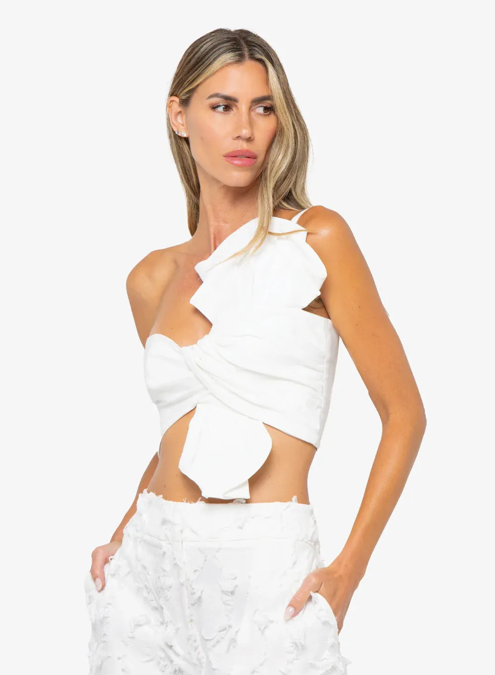 Oyster Top in Stretch Denim sold by Curio product image thumbnail 4