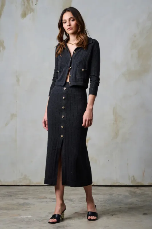 Mia Skirt Charcoal sold by Curio