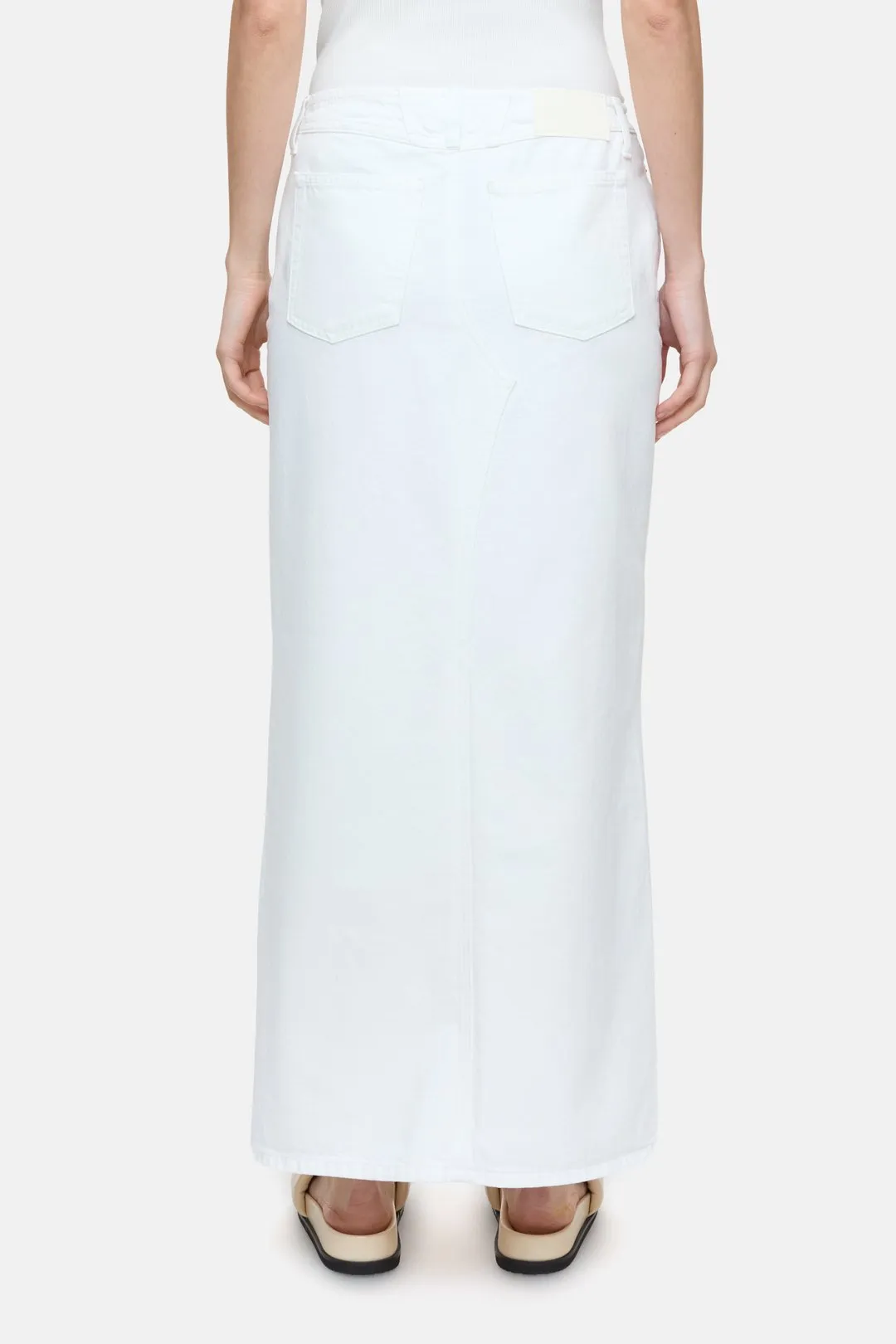 Denim Maxi Skirt White sold by Curio product image thumbnail 2
