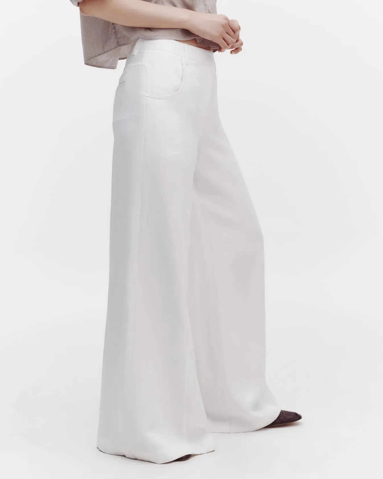 Dee's Trouser in Coated Viscose Linen sold by Curio product image thumbnail 4