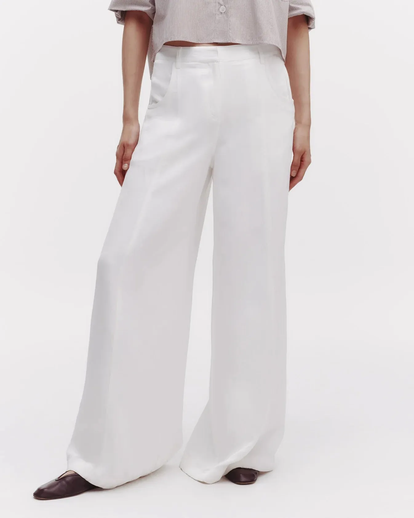 Dee's Trouser in Coated Viscose Linen sold by Curio product image thumbnail 2