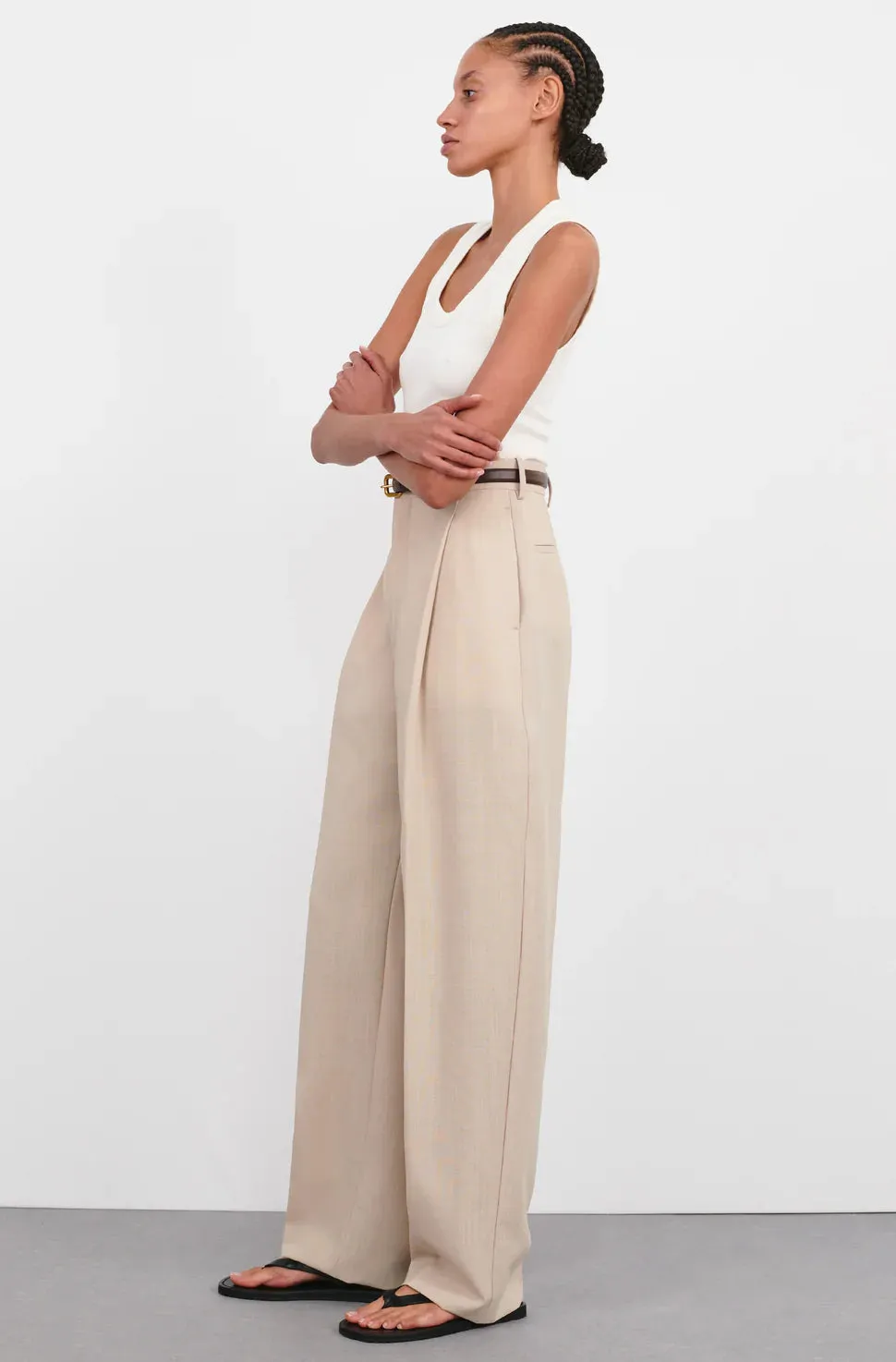 Mid Rise Trouser Sand sold by Curio product image thumbnail 2