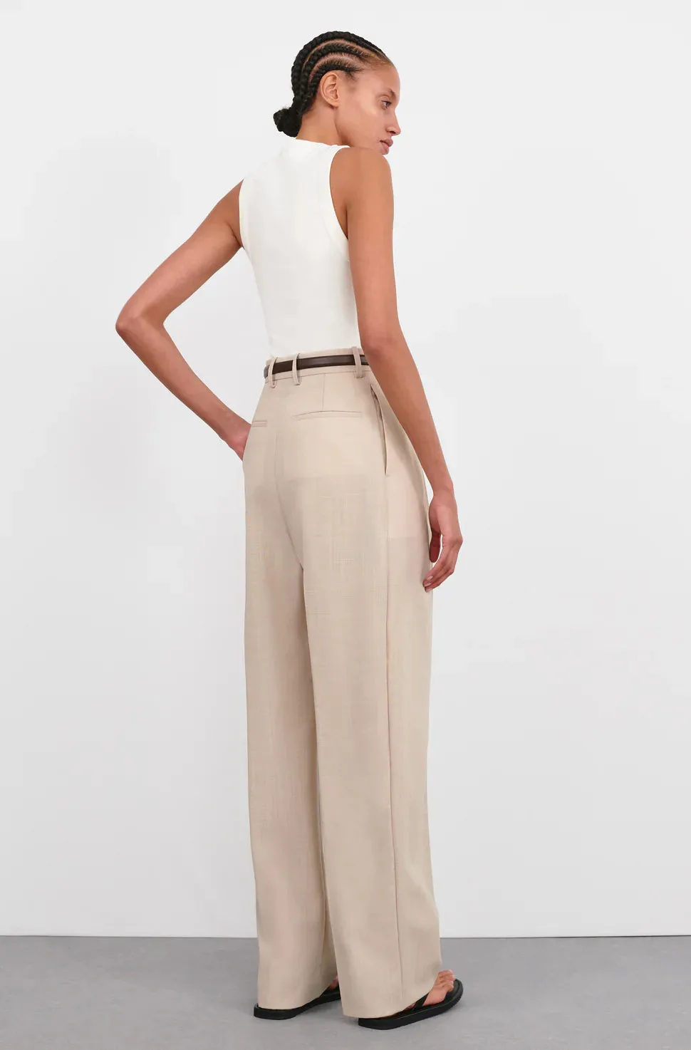 Mid Rise Trouser Sand sold by Curio product image thumbnail 3