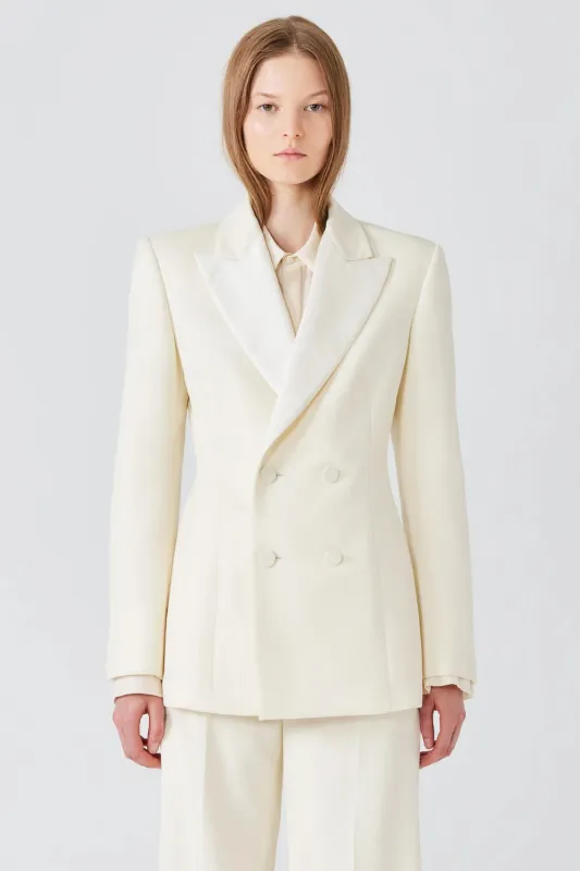 Tuxedo Double Breast Jacket with Silk Revere sold by Curio