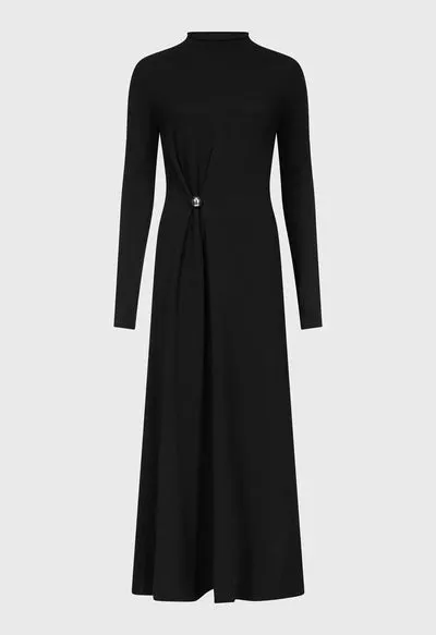 Lucero Drapped Dress Black sold by Curio product image thumbnail 4