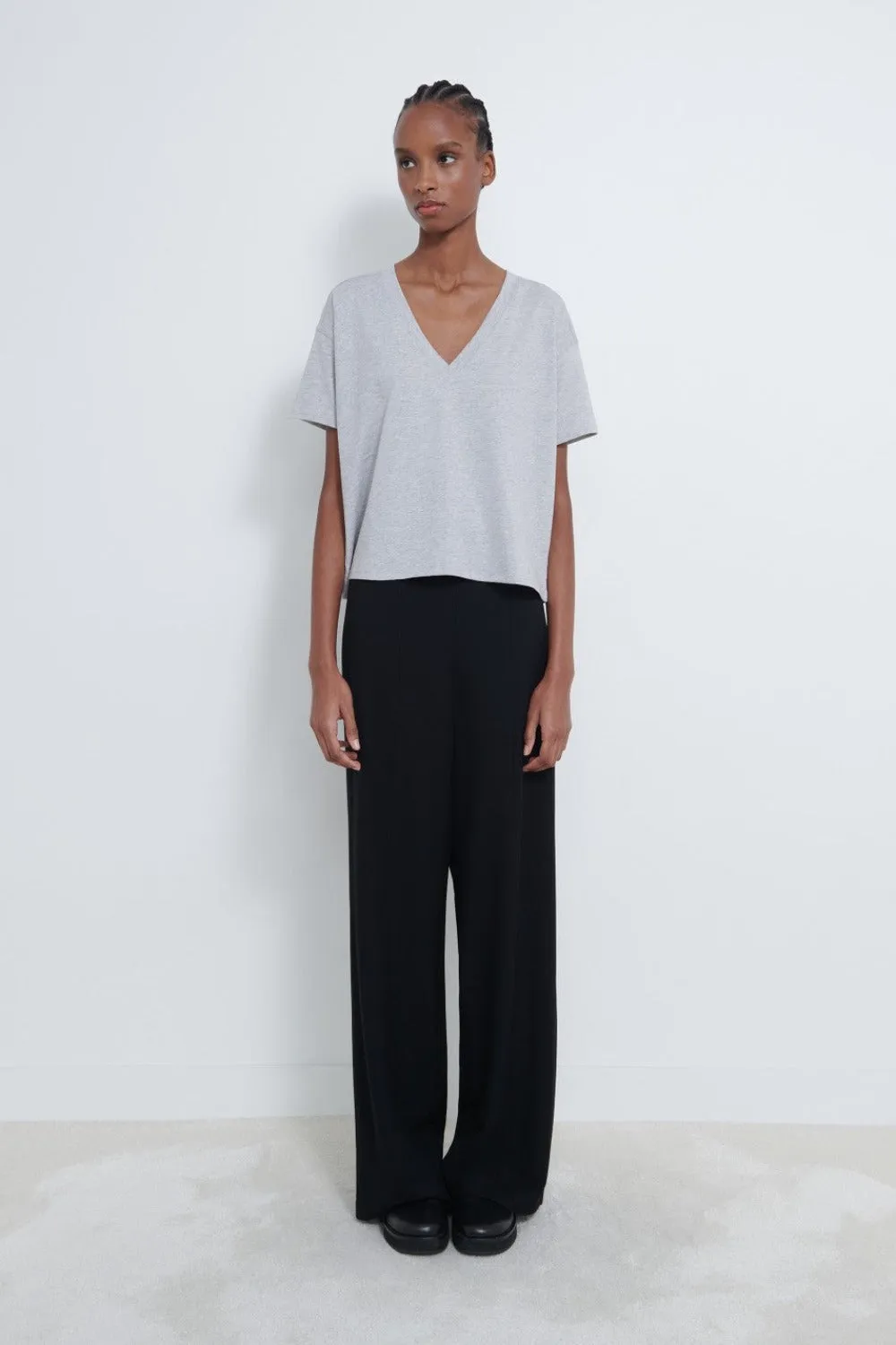 FAAA LDS V-Neck T-Shirt Grey Melange sold by Curio