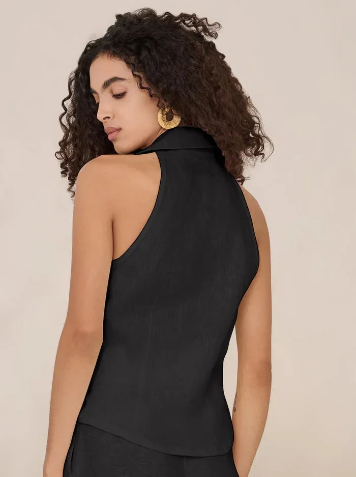 Sloan Linen Vest Black sold by Curio product image thumbnail 2