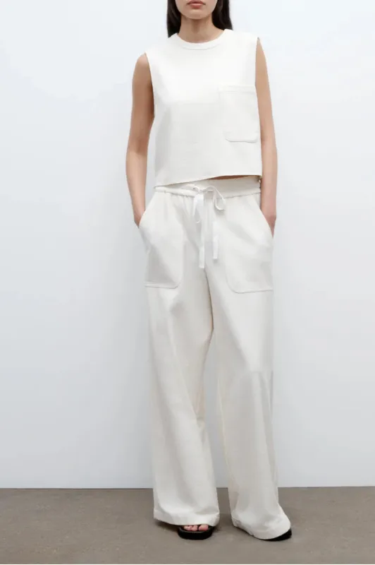 Cropped Muscle Tank Ivory sold by Curio