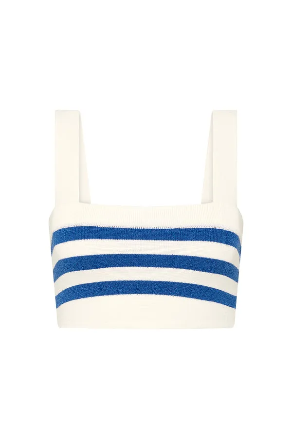 Ari Crop Top Blue Stripe sold by Curio product image thumbnail 3