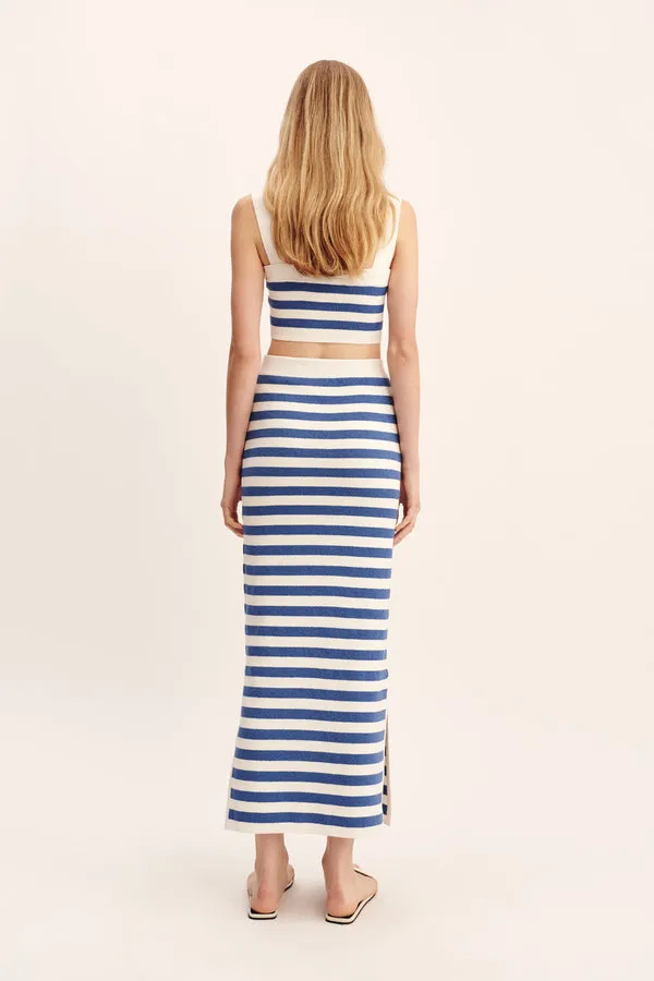 Ari Crop Top Blue Stripe sold by Curio product image thumbnail 2