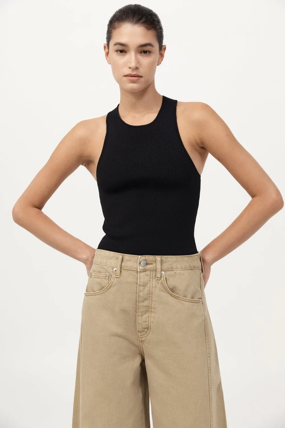 Sculpted Knit Top Black sold by Curio