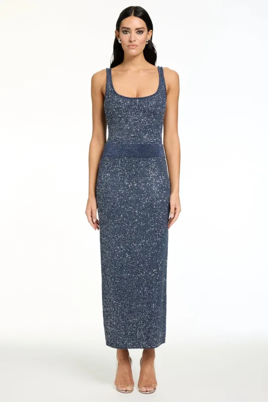 Alisha Midi Skirt Outerspace sold by Curio