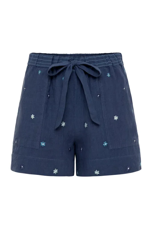 Moni Shorts Blue sold by Curio