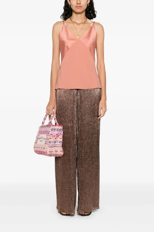 Froisse Lame Regular Waist Palazzo Pants sold by Curio