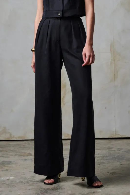 Alina Pant Tencel Black sold by Curio