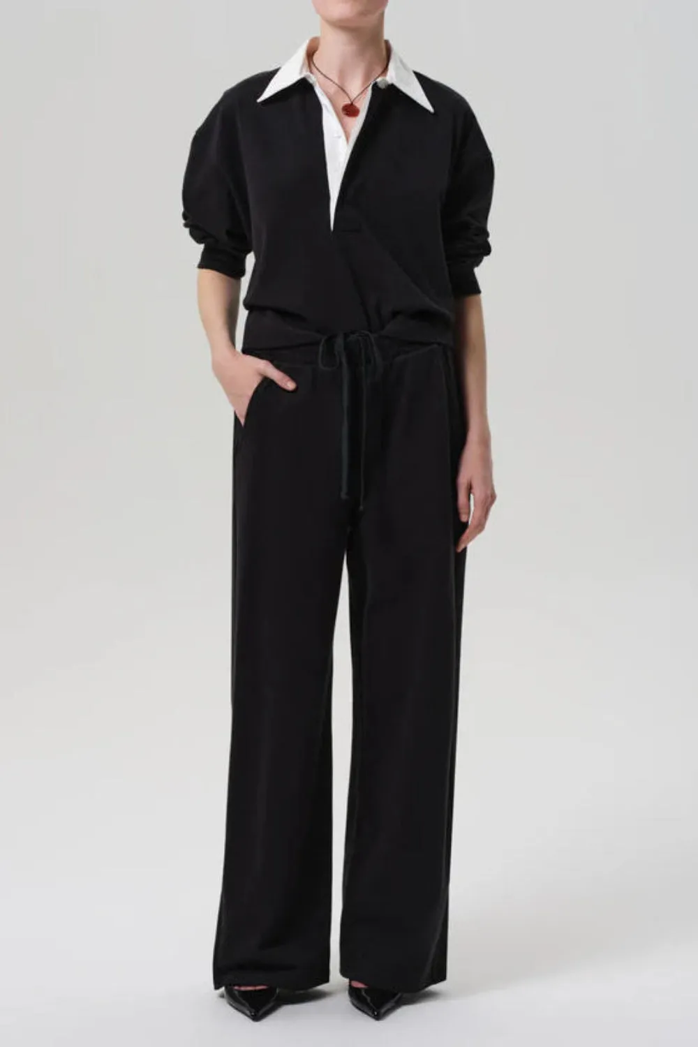 Brynn Drawstring Pants Black sold by Curio