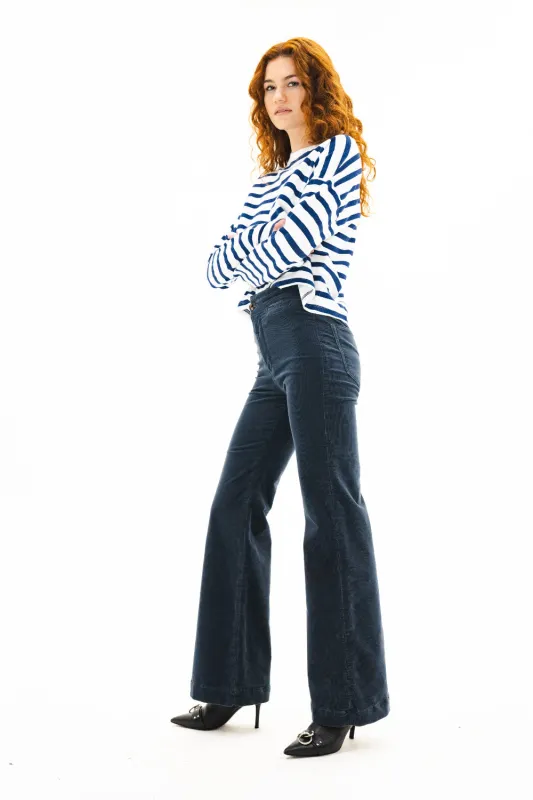 Brighton Wide Leg Cord Slate sold by Curio