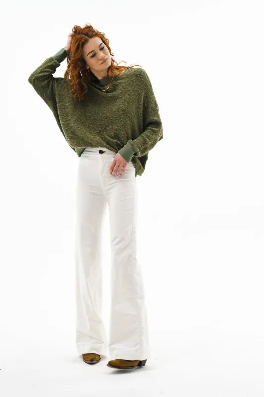 Brighton Wide Leg Cord Eggshell sold by Curio