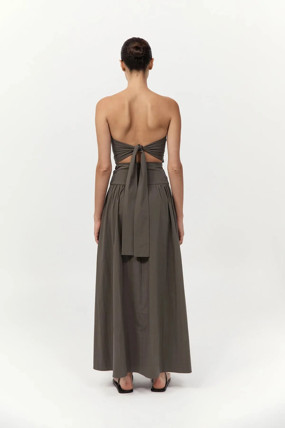 Gathered Strapless Tie Back Dress sold by Curio product image thumbnail 5