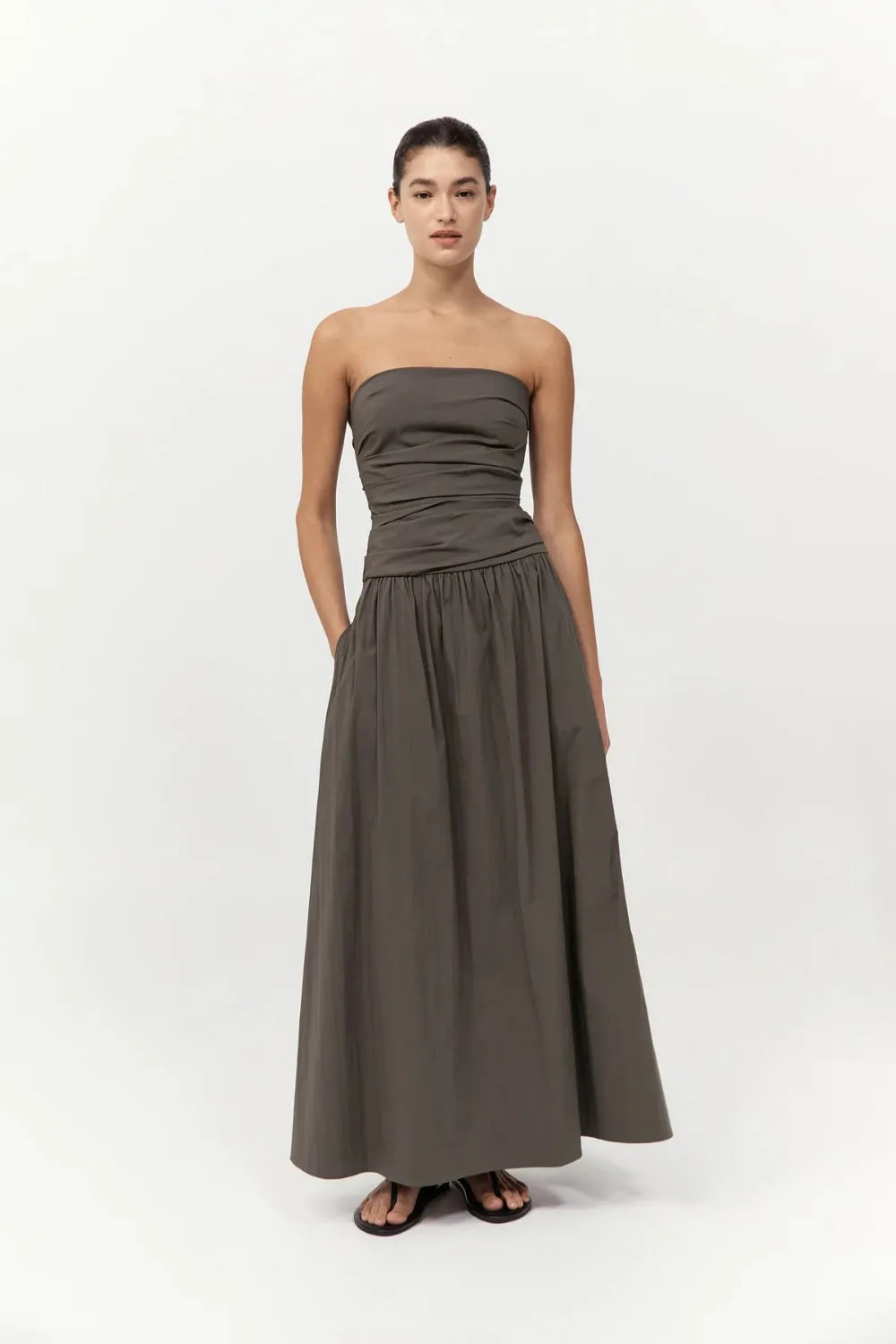 Gathered Strapless Tie Back Dress sold by Curio product image thumbnail 2