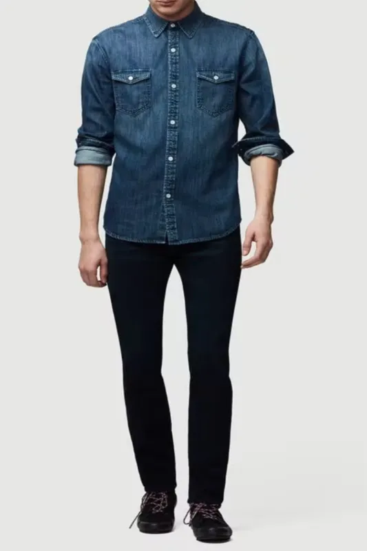 L' Homme Slim Mid-Rise Placid sold by Curio