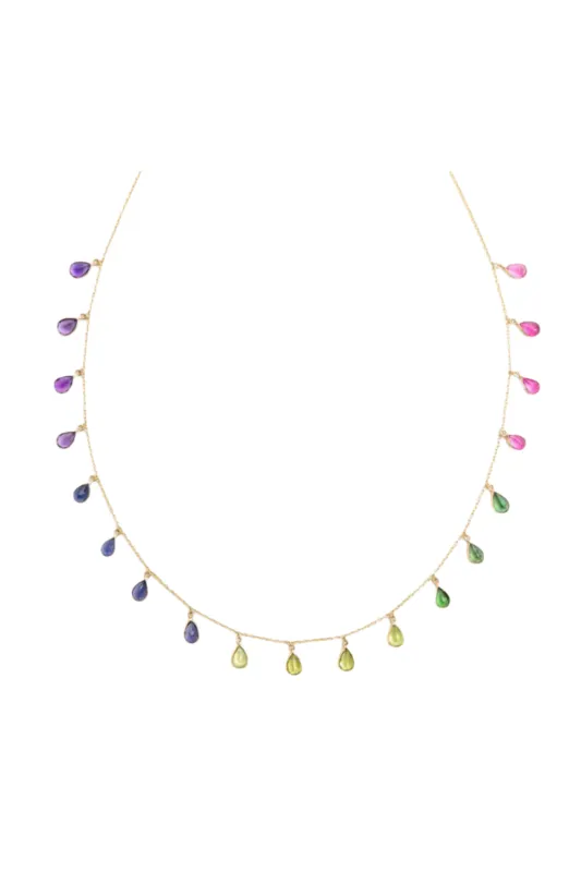 Multi Tourmaline Rainbow Necklace sold by Curio