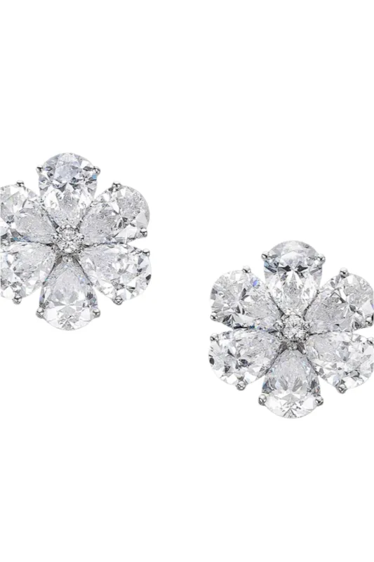 Diamond Marguerite Daisy Earrings sold by Curio
