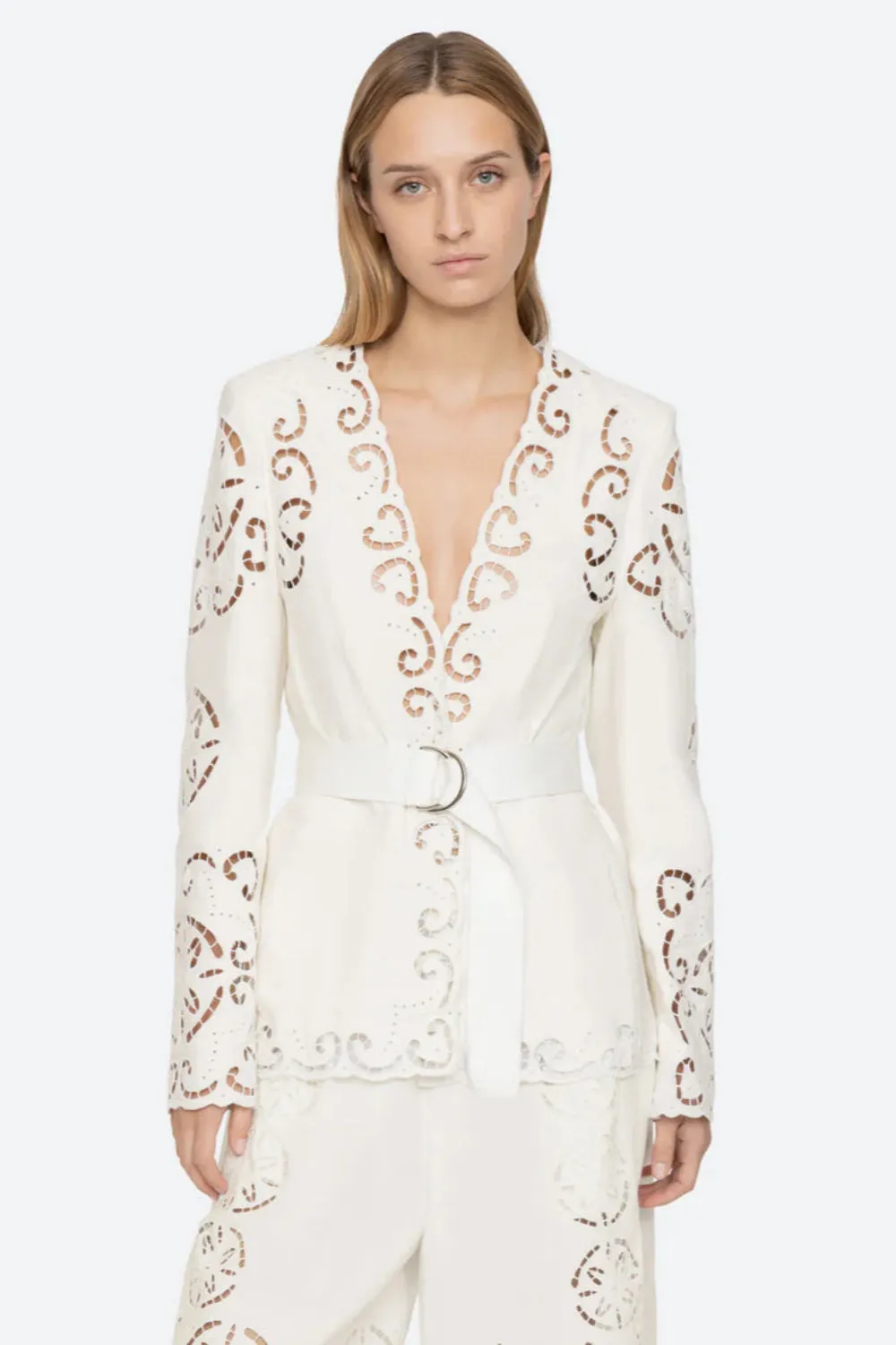Dahlia Eyelet Blazer sold by Curio