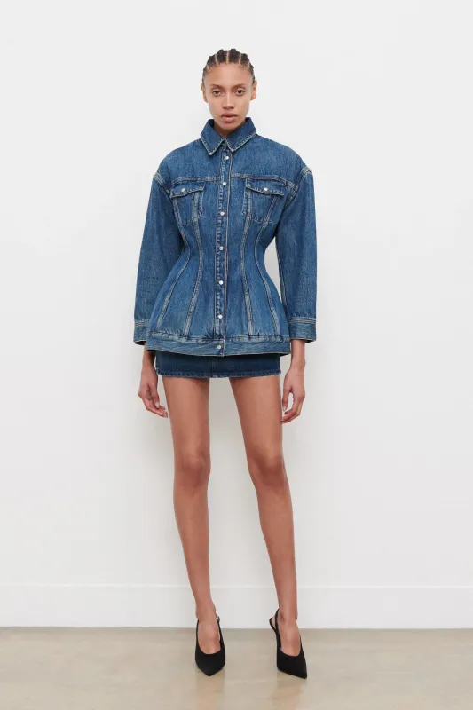 Denim Contour Jacket Indigo sold by Curio